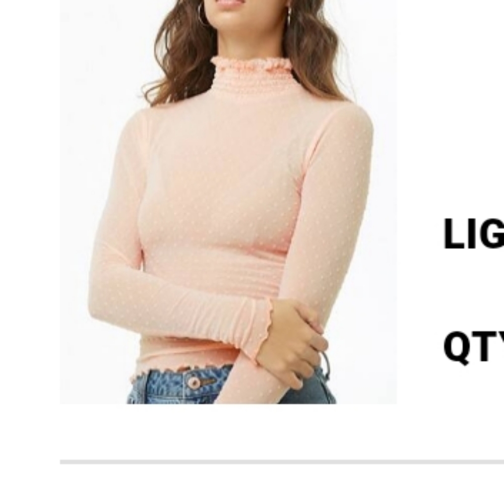 Long sleeve turtle neck crop top